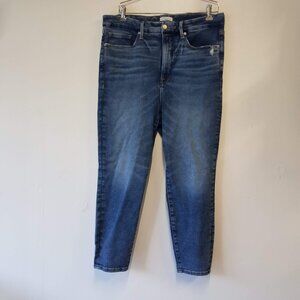 Good American Jeans 16 Good Waisted Skinny Cropped GWCSBP941T Indigo326 Denim